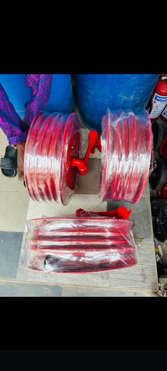Fire Hose Reel & Nozzle Set