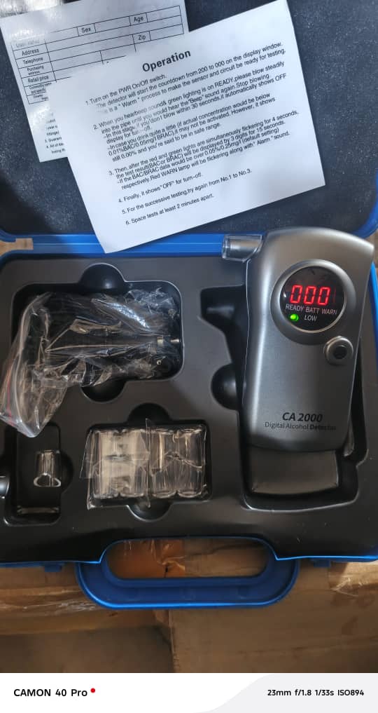 CA2000 Digital Alcohol Detector